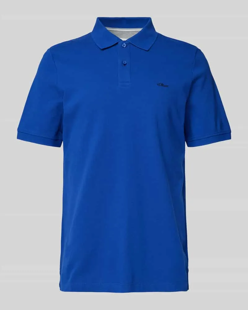 S.Oliver Regular Fit Poloshirt aus reiner Baumwolle mit Label Stitching 