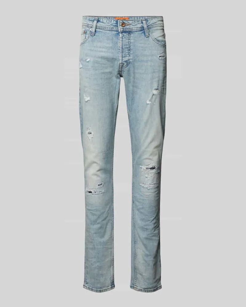 Jack & Jones Slim Fit Jeans im 5-Pocket-Design Modell 'GLENN 