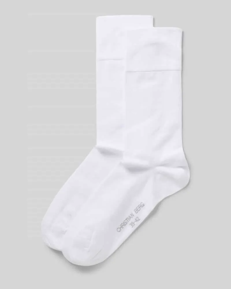 Christian Berg Socken mit Label-Print im 2er-Pack 