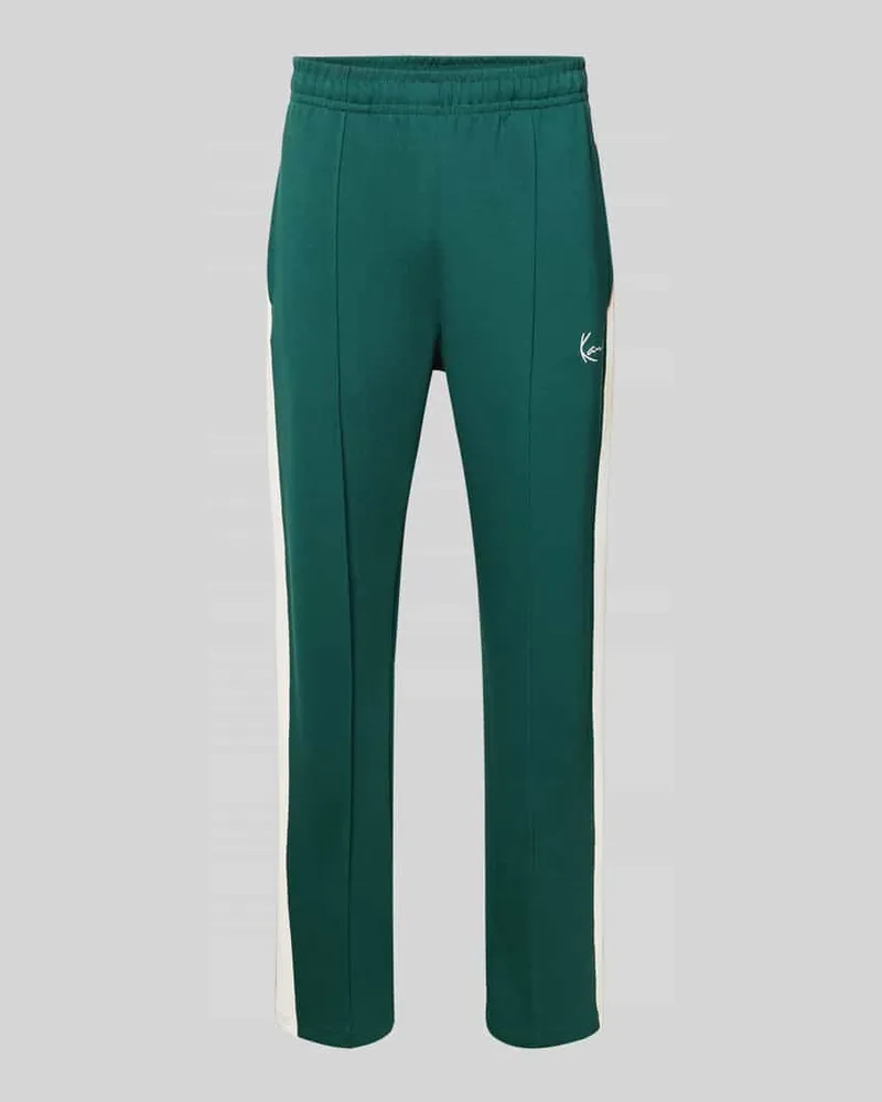 Karl Kani Straight Fit Sweatpants mit Logo-Stitching Dunkelgruen
