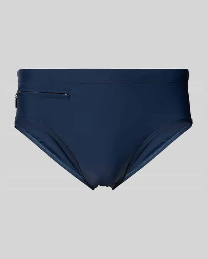 Schiesser Slim Fit Badehose mit Reißverschlusstasche 