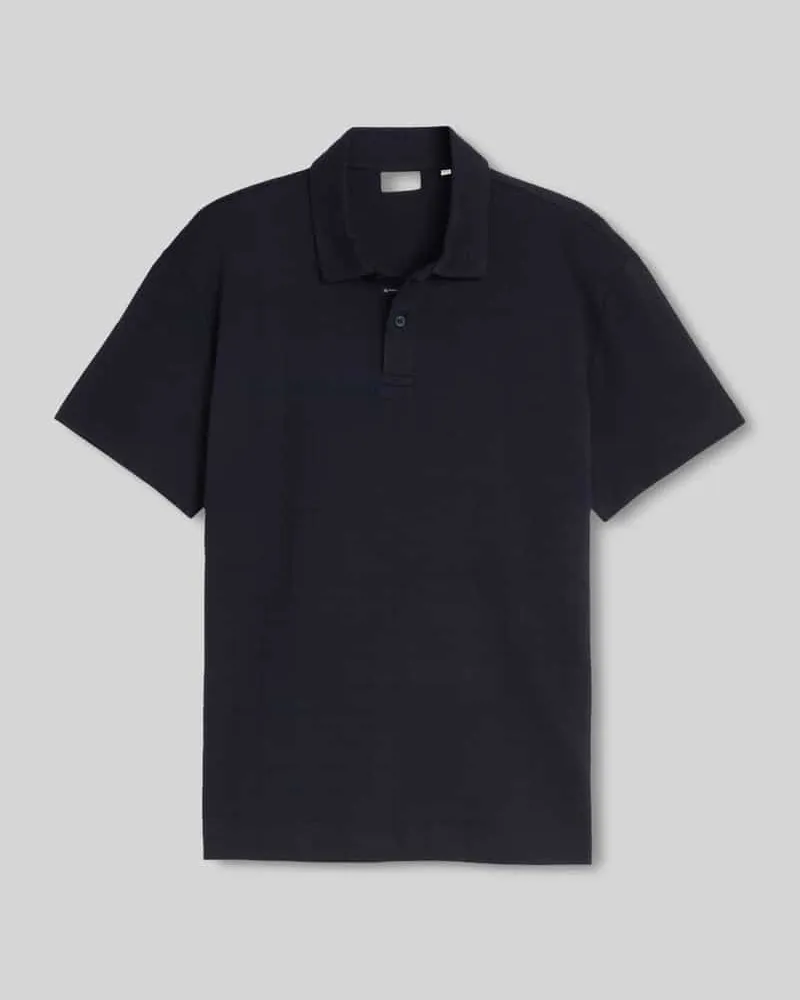 Tom Tailor Regular Fit Poloshirt aus reiner Baumwolle Modell 'structured polo Marine