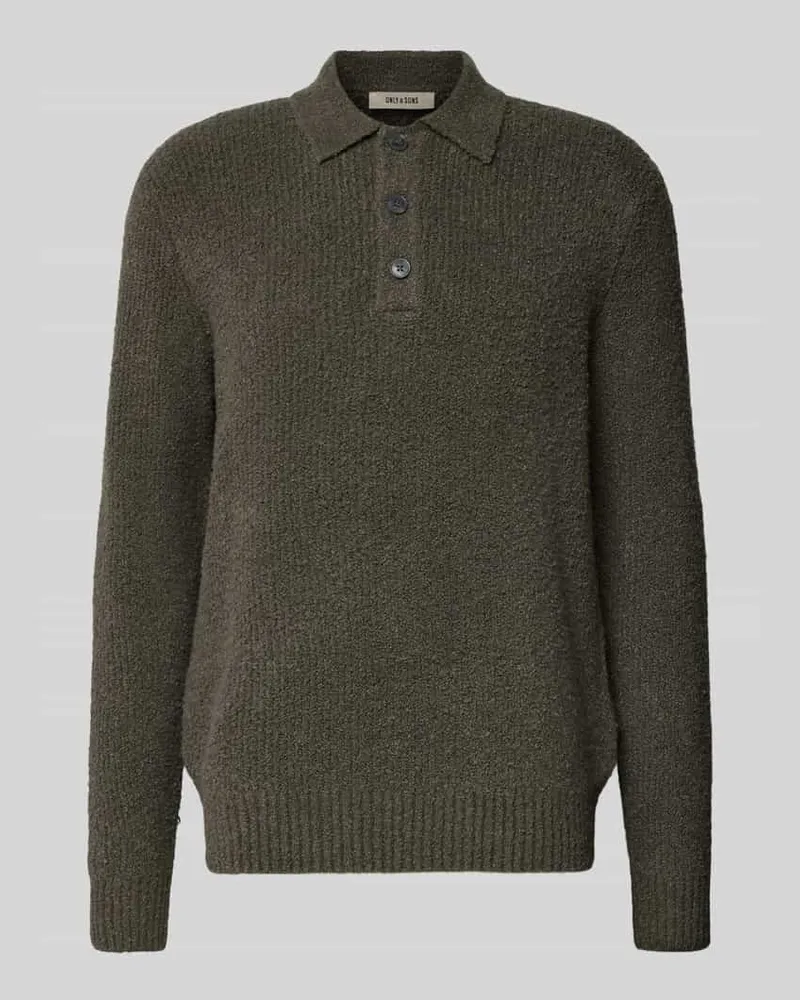 Only & Sons Relaxed Fit Pullover aus Baumwoll-Mix Modell 'DALE Graphit