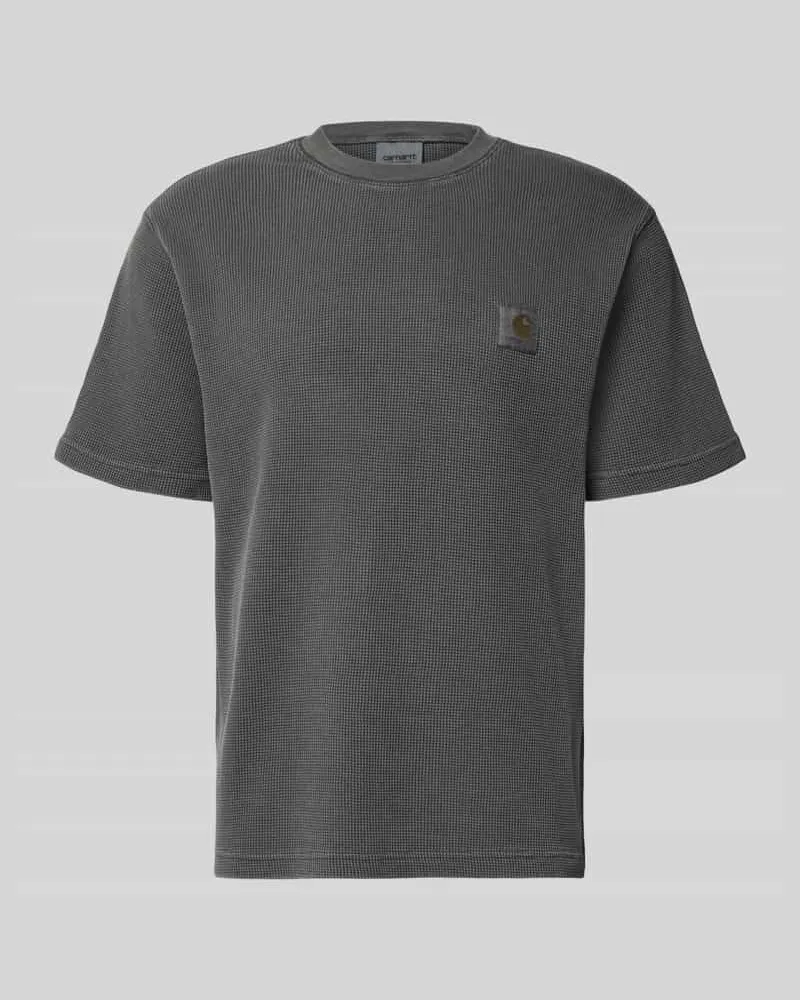 Carhartt WIP T-Shirt mit Strukturmuster Modell 'Nelson Black