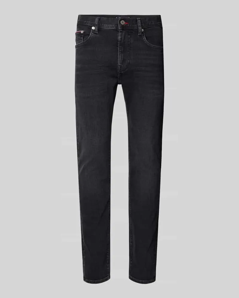 Tommy Hilfiger Slim Fit Jeans im 5-Pocket-Design Modell 'BLEECKER Black