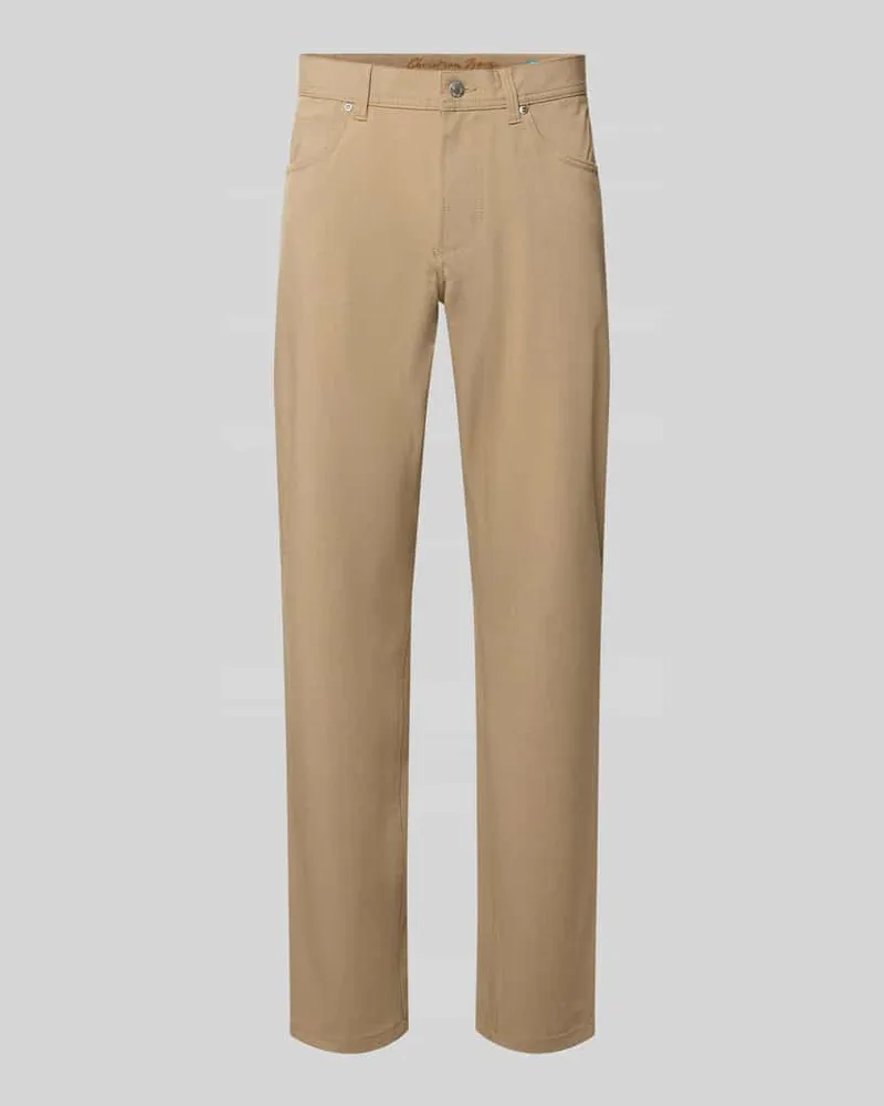 Christian Berg Comfort Fit Hose mit Eingrifftaschen Mittelbraun