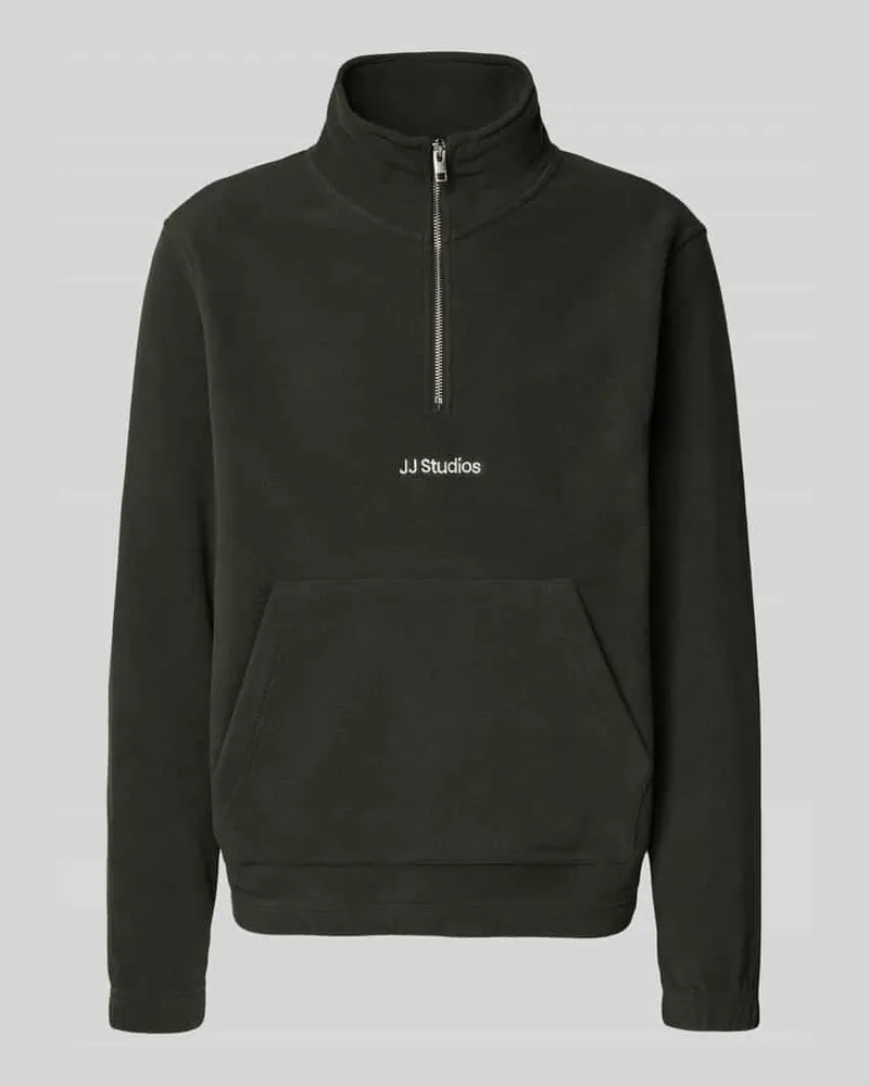 Jack & Jones Fleecepullover mit Känguru-Tasche Modell 'SOHO HALFZIP FLEECE 