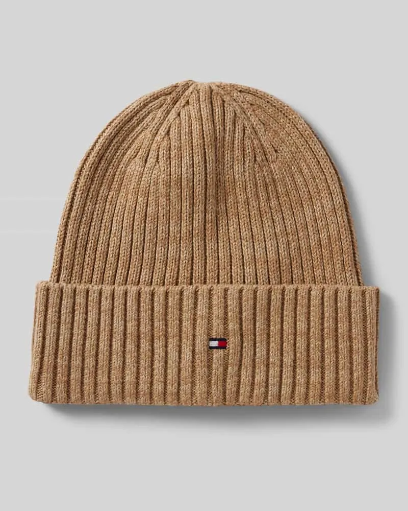 Tommy Hilfiger Beanie aus Baumwoll-Mix mit Kaschmir-Anteil 
