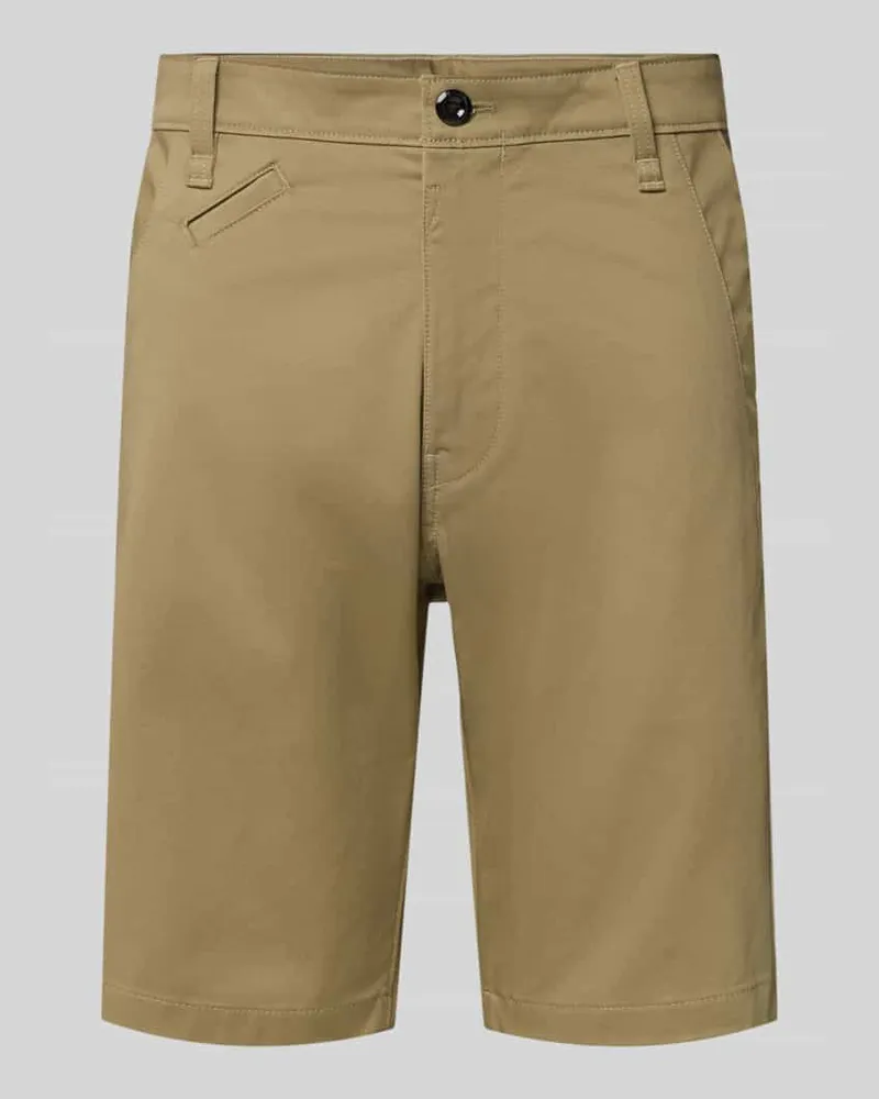 G-STAR RAW Slim Fit Bermudas mit Eingrifftaschen Modell 'Bronson Beige