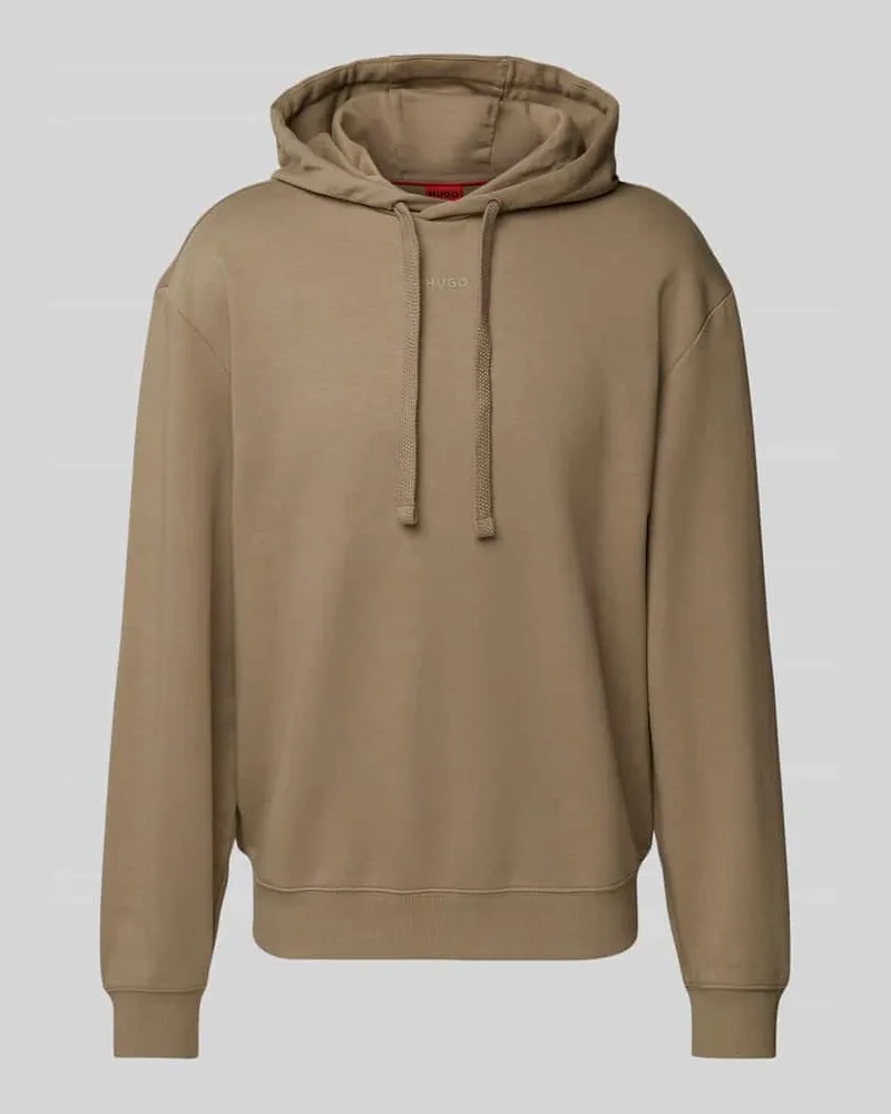 HUGO BOSS Oversized Hoodie mit Label-Detail Modell 'Dapo Taupe