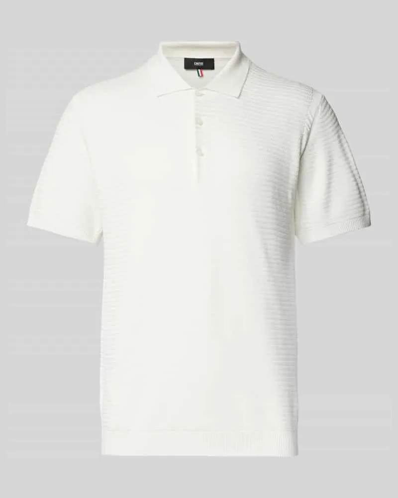 cinque Regular Fit Poloshirt mit Strukturmuster Modell 'FLAVI Offwhite
