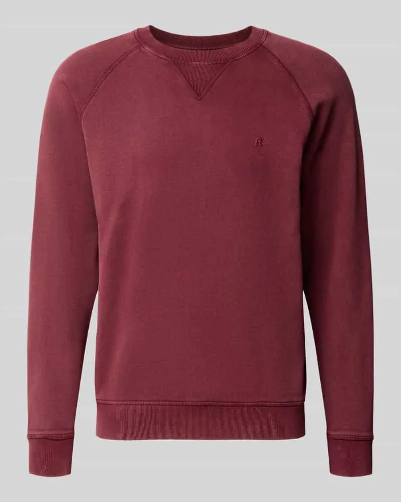 Replay Regular Fit Sweatshirt aus reiner Baumwolle Modell 'Plush Bordeaux