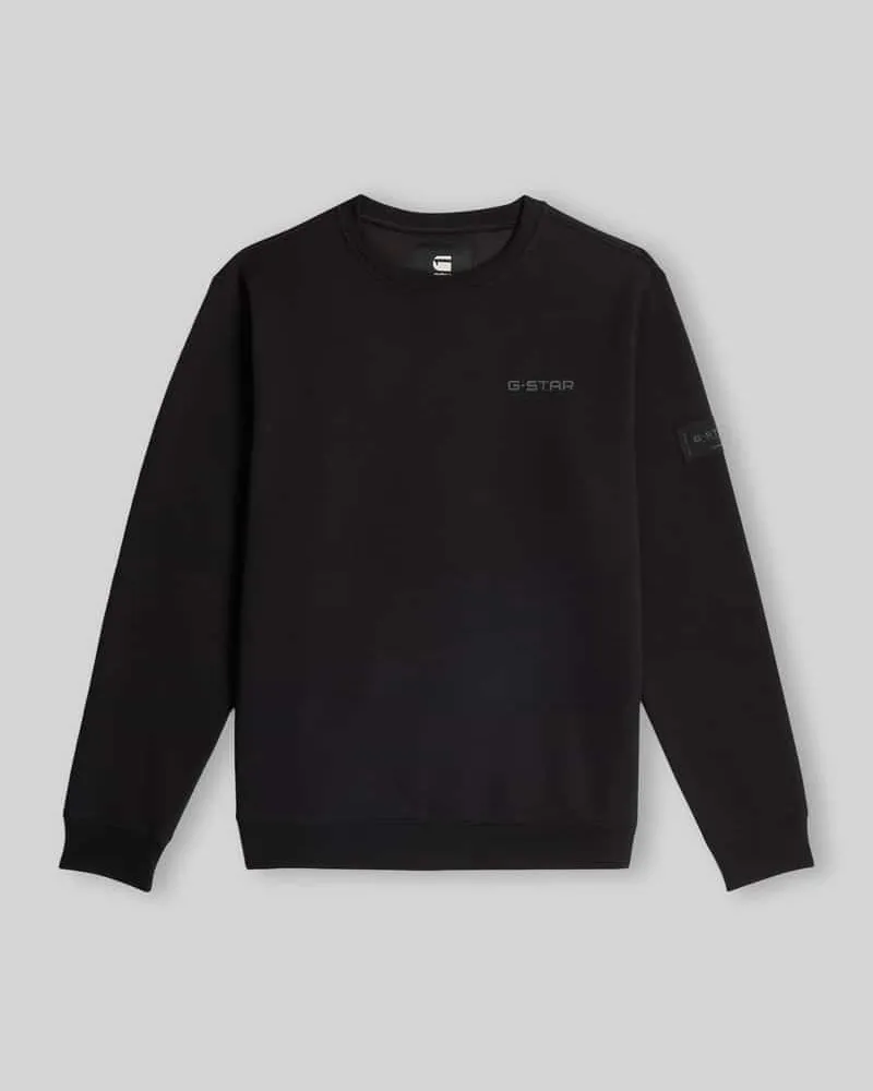 G-STAR RAW Regular Fit Sweatshirt mit Ton-in-Ton Logo-Details Black