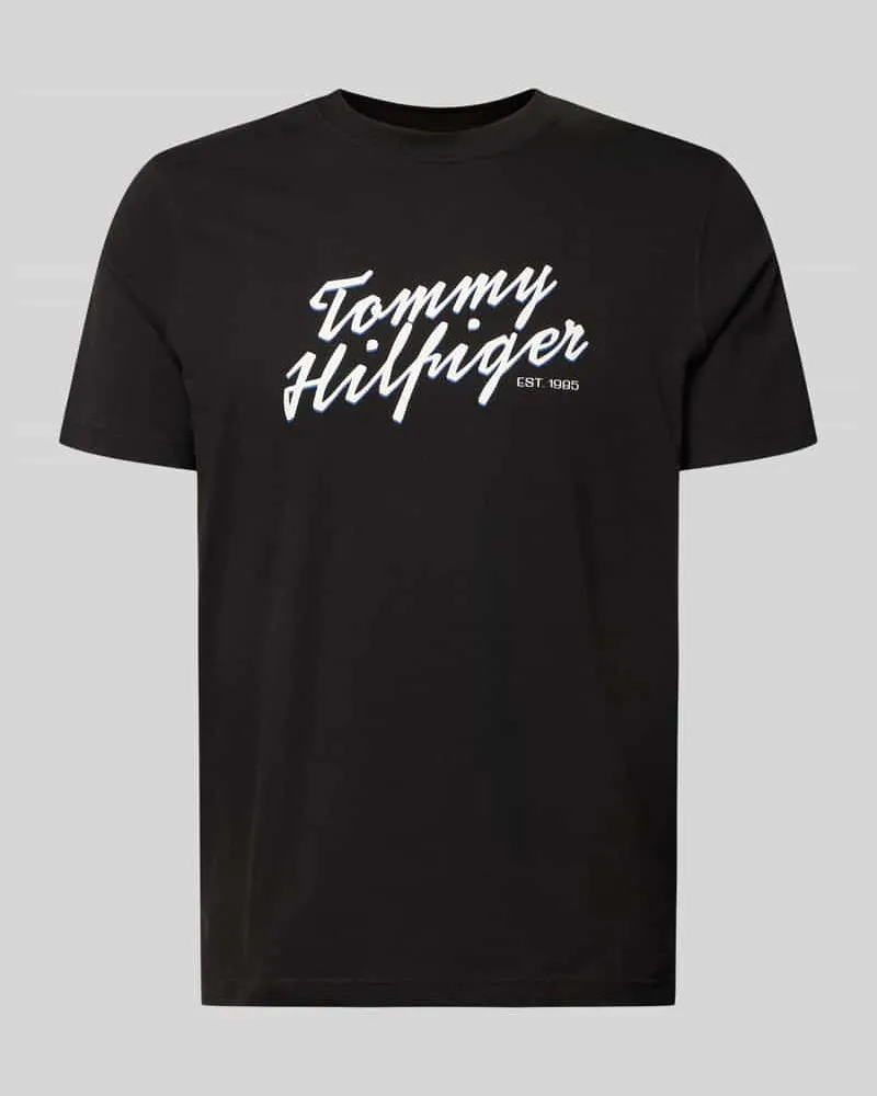 Tommy Hilfiger Regular Fit T-Shirt aus reiner Baumwolle Black