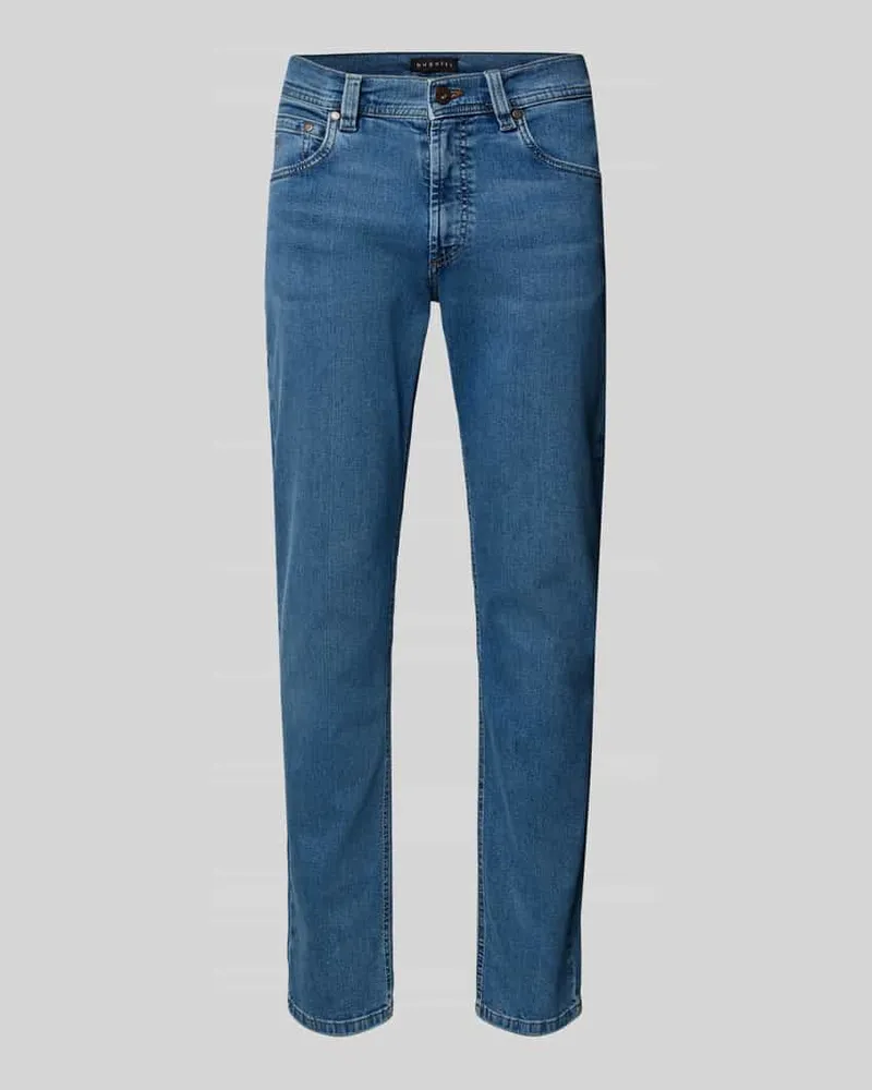 Bugatti Regular Fit Jeans mit Eingrifftaschen Hellblau