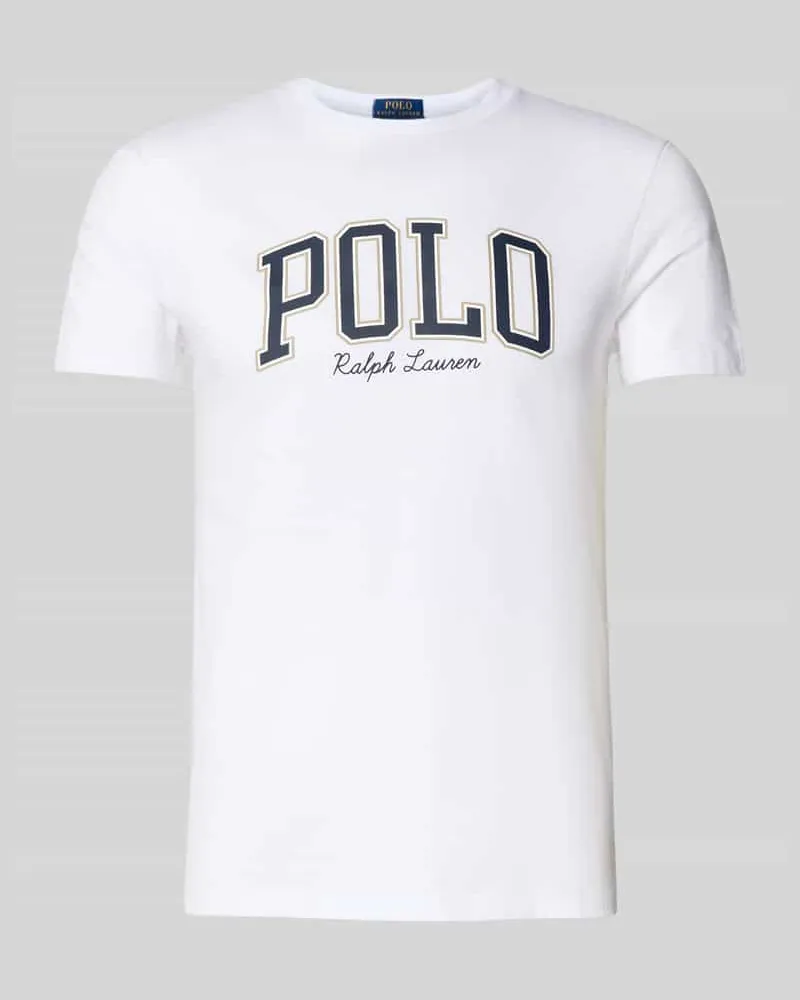 Ralph Lauren Custom Slim Fit T-Shirt mit Rundhalsausschnitt Weiss