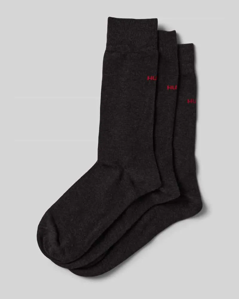 HUGO BOSS Socken mit Label-Detail im 3er-Pack Modell 'UNI COLORS Mittelbraun