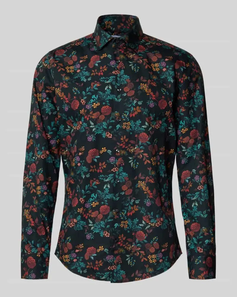 Seidensticker Slim Fit Freizeithemd mit floralem Allover-Print Modell 'New 