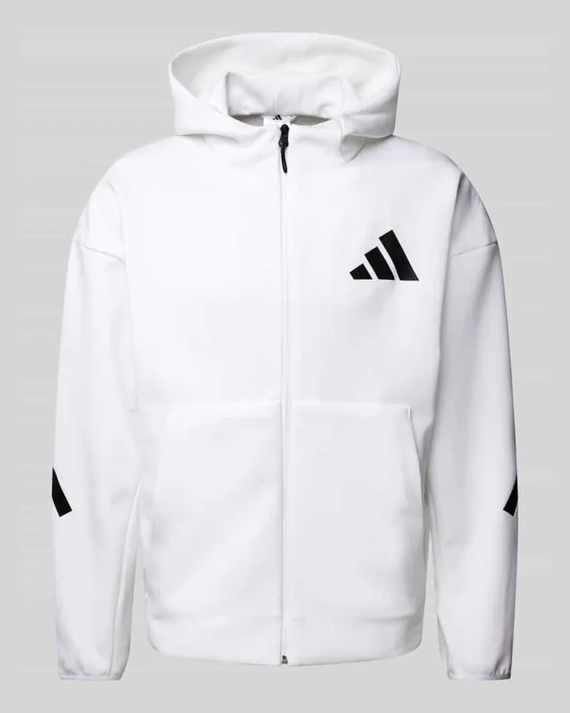 adidas Sweatjacke mit Label-Print 