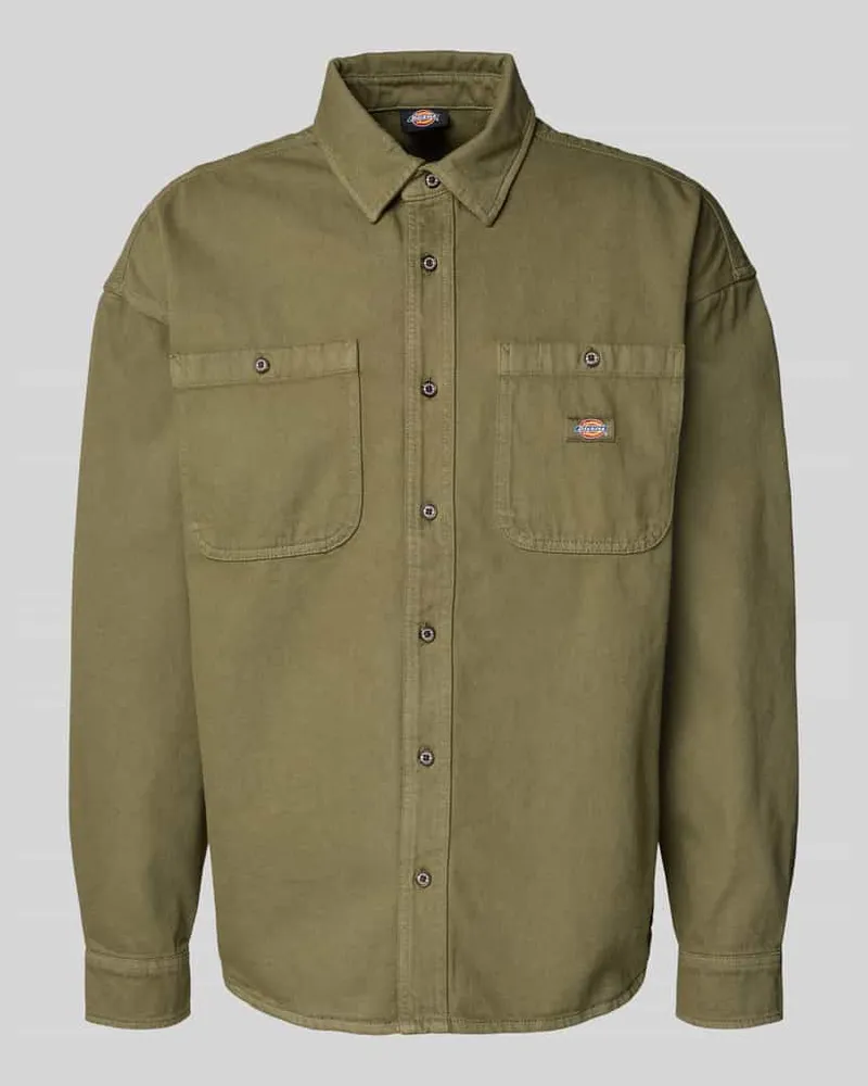 Dickies Relaxed Fit Jeanshemd mit Brusttaschen Modell 'HOUSTON Oliv