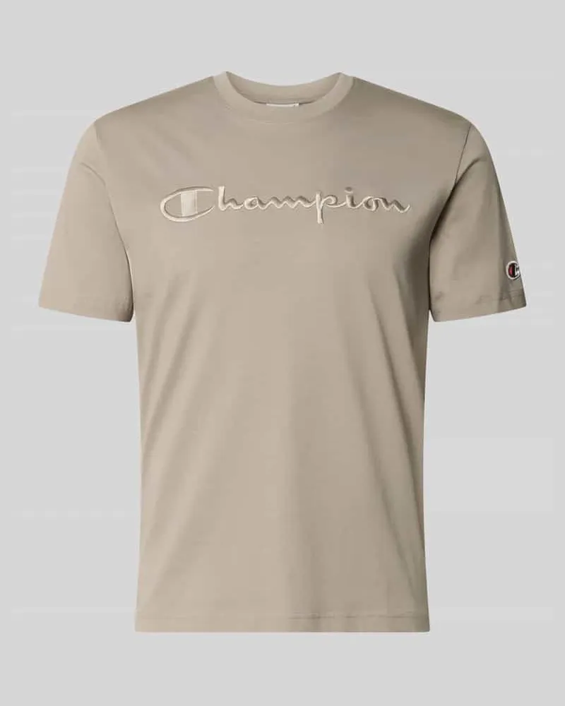 Champion T-Shirt mit Label-Stitching mit Rundhalsausschnitt Offwhite