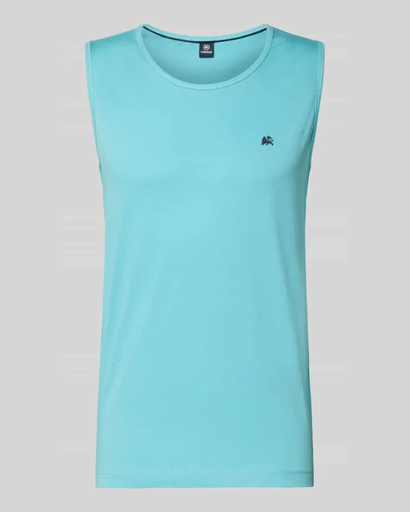 Lerros Tanktop mit Rundhalsausschnitt und Logo-Print Tuerkis