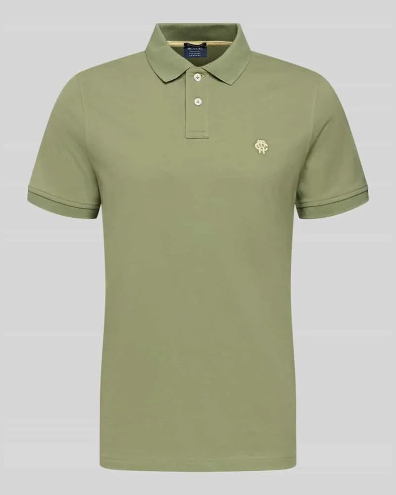 McNeal Slim Fit Poloshirt mit Logo-Stitching Lind