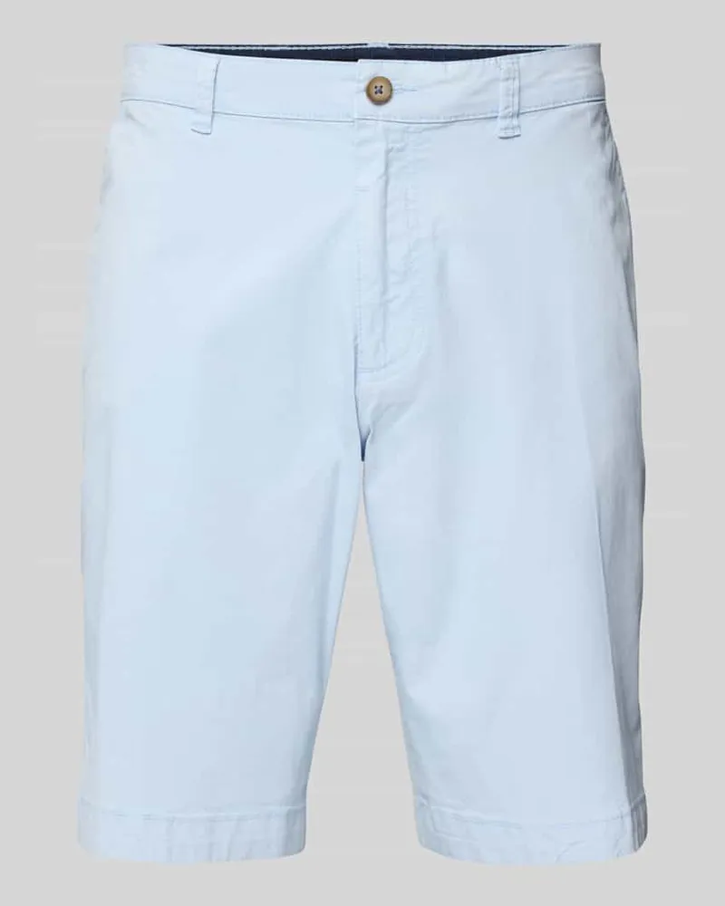Bugatti Regular Fit Chino-Shorts mit Gürtelschlaufen Modell 'Flat 