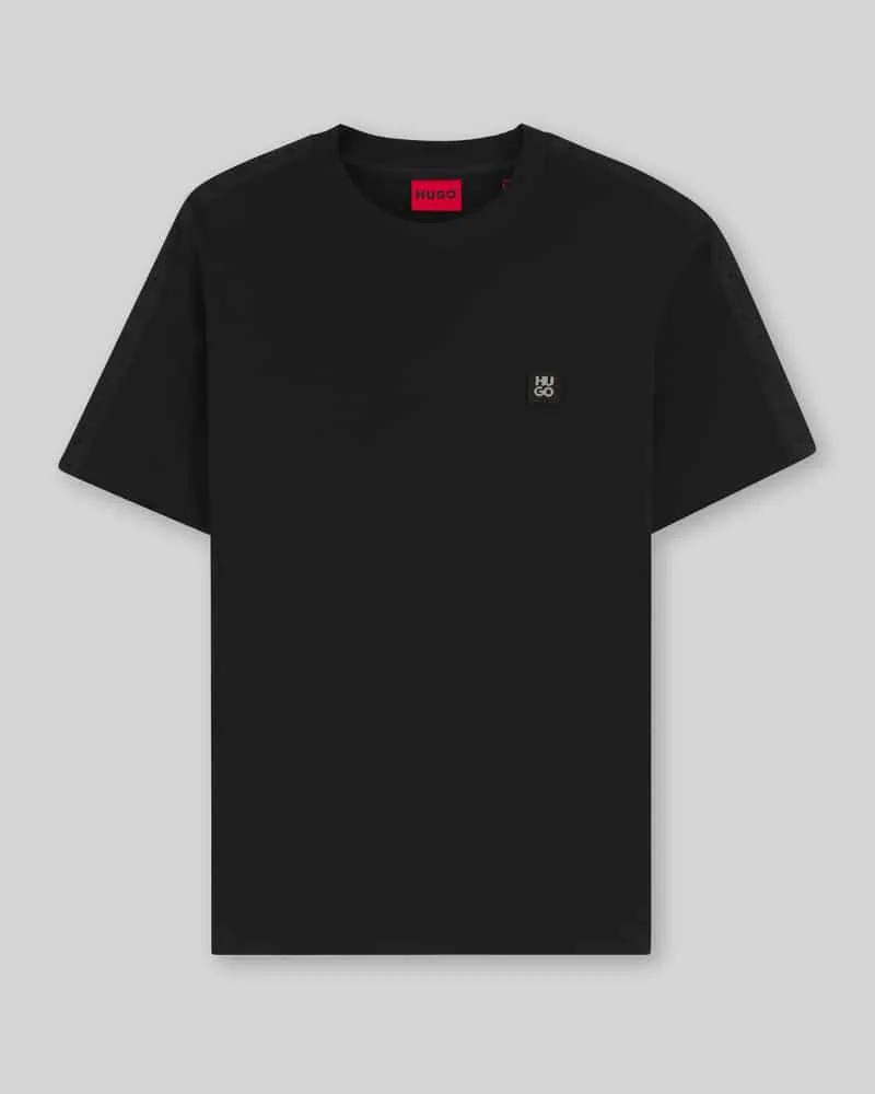 HUGO BOSS Relaxed Fit T-Shirt aus reiner Baumwolle Modell 'DROSTEE Black