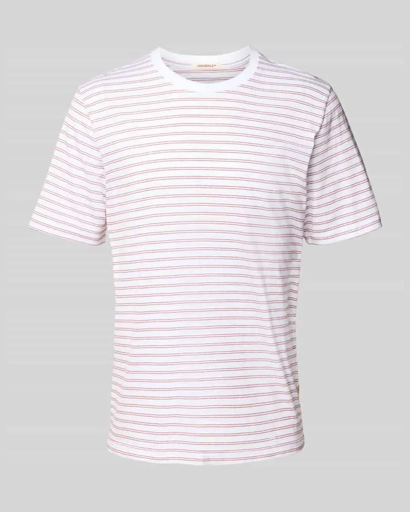 Jack & Jones T-Shirt mit geripptem Rundhalsausschnitt 