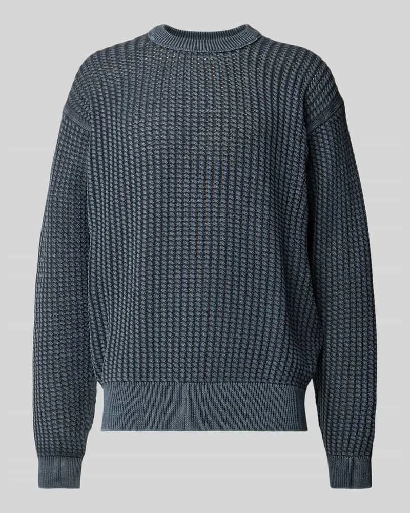 HUGO BOSS Strickpullover mit Rundhalsausschnitt Modell 'Agolan 