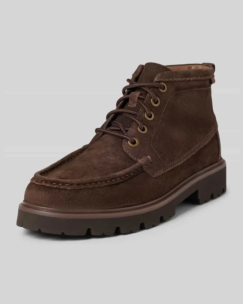 Clarks Boots aus Leder Modell 'Cleyhill Dunkelbraun