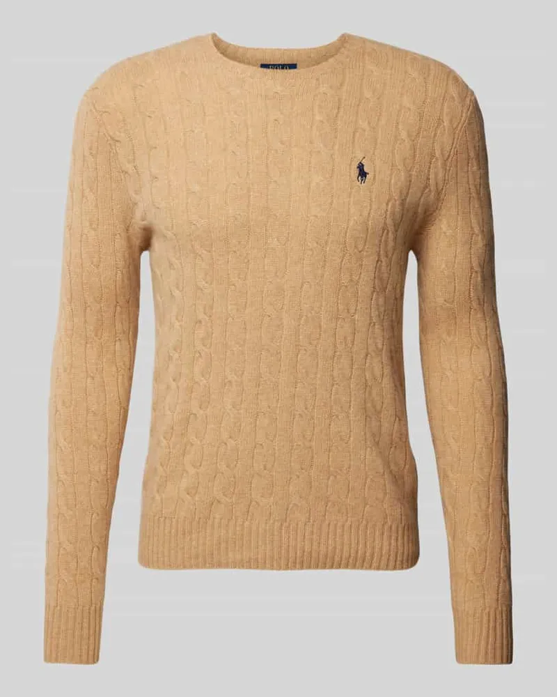 Ralph Lauren Strickpullover mit Logo-Stitching Camel