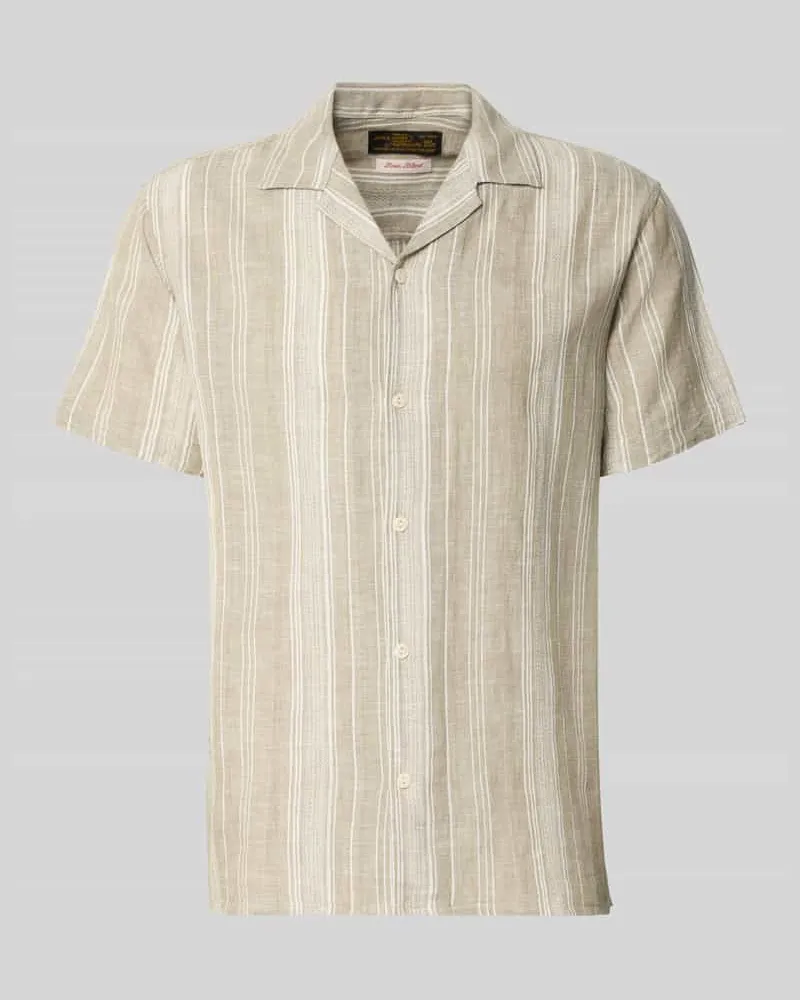 Jack & Jones Regular Fit Freizeithemd mit Leinen-Anteil Modell 'Summer Beige