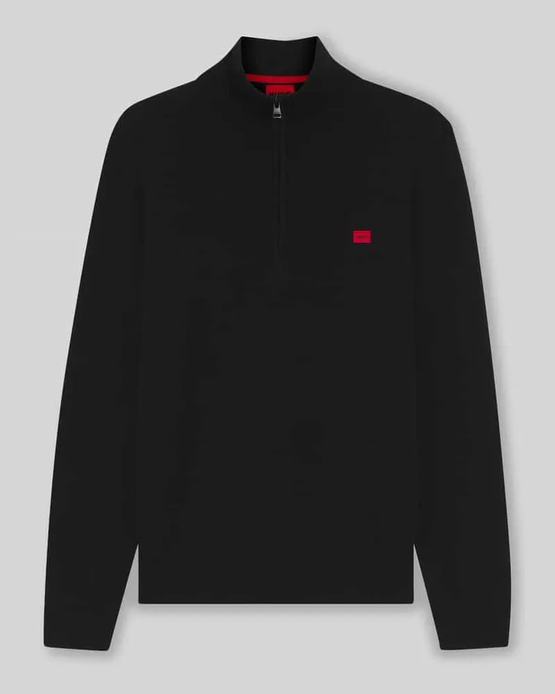 HUGO BOSS Regular Fit Troyer aus reiner Baumwolle Modell 'SAN QUINTUS 