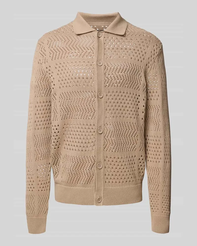 McNeal Cardigan mit Lochmuster Ecru