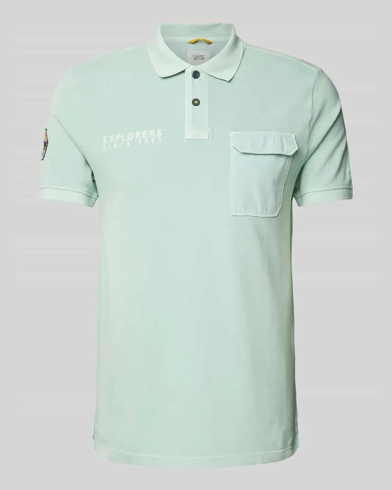 Camel Active Poloshirt mit Label-Stitching 