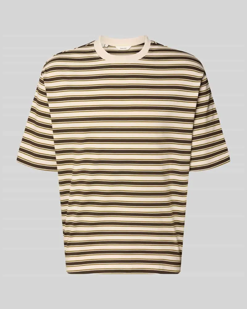 Selected Homme Relaxed Fit T-Shirt aus reiner Baumwolle Modell 'ASPEN 2 Hellbraun