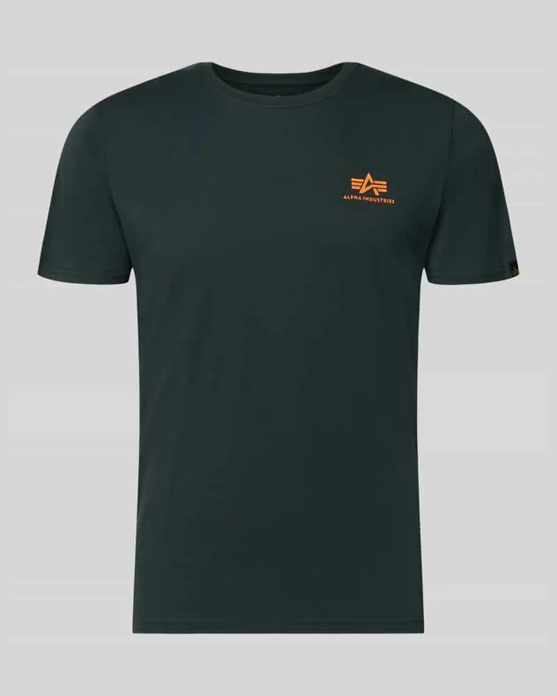 Alpha Industries T-Shirt mit Label-Details Modell 'BASIC Petrol