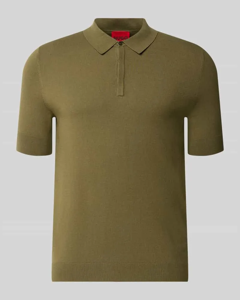 HUGO BOSS Regular Fit Poloshirt aus Viskose-Mix Modell 'San Peter-CV Oliv