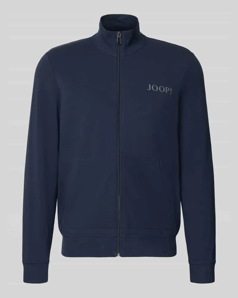 JOOP! Sweatjacke mit Logo und Stehkragen Marine