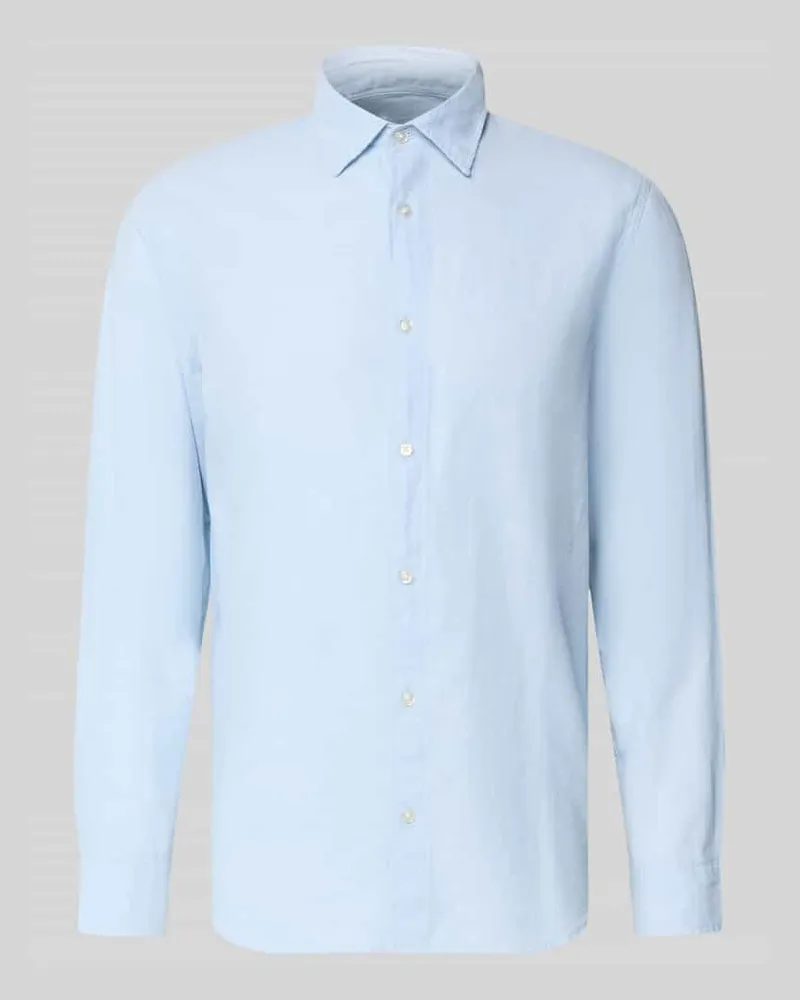 Jack & Jones Regular Fit Freizeithemd mit Kentkragen Modell 'BREEZE Hellblau
