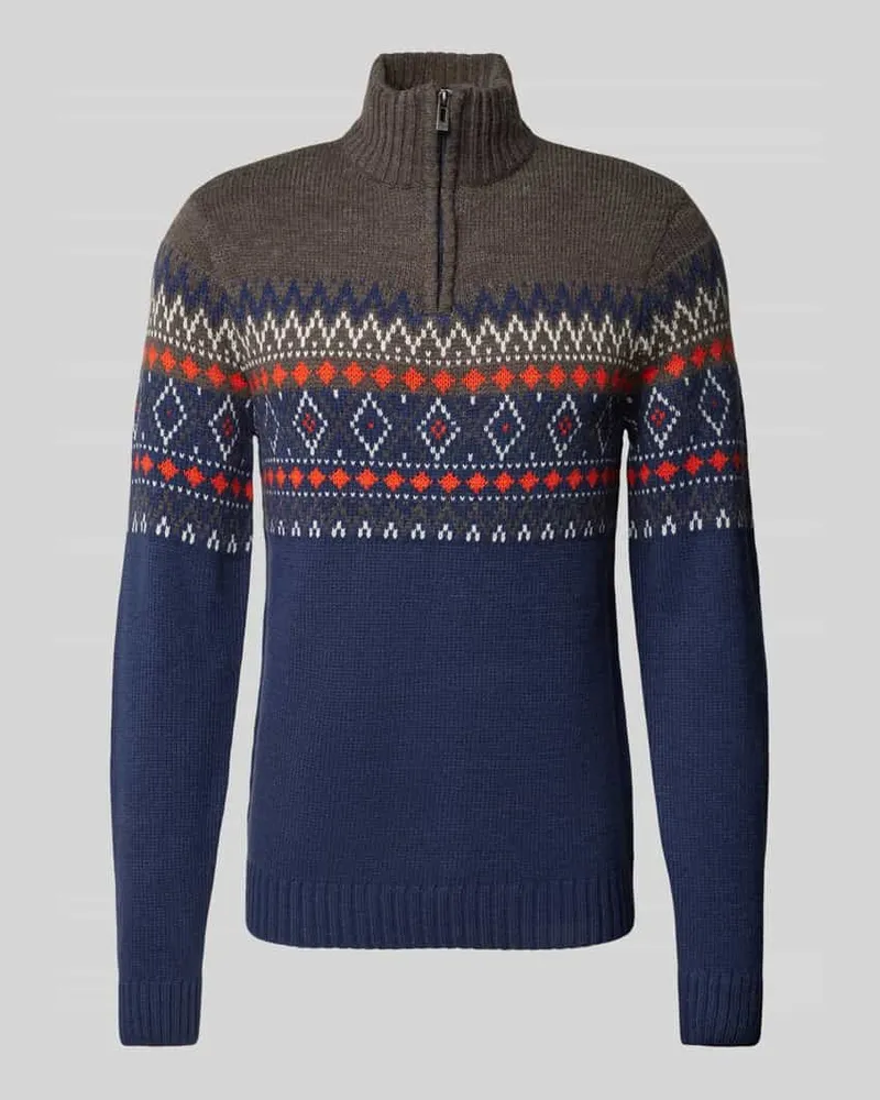 Blend Strickpullover mit Stehkragen 