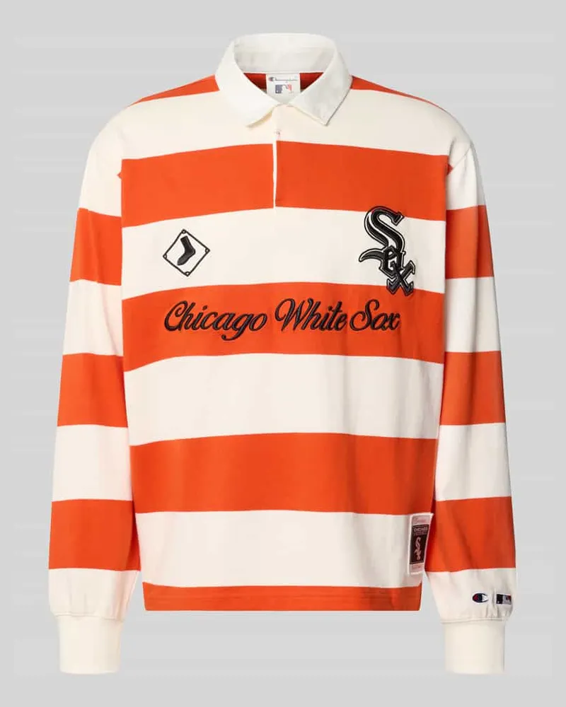 Champion Relaxed Fit Poloshirt aus reiner Baumwolle Dunkelorange