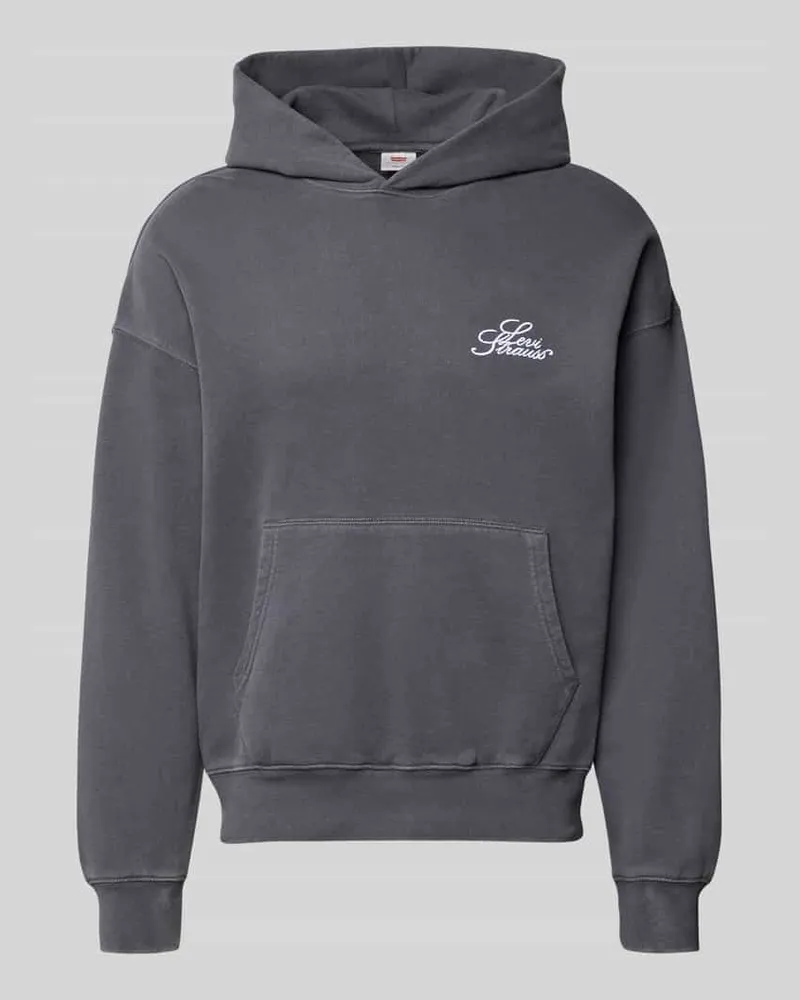 Levi's Relaxed Fit Hoodie aus reiner Baumwolle Modell 'TWO HORSE Anthrazit