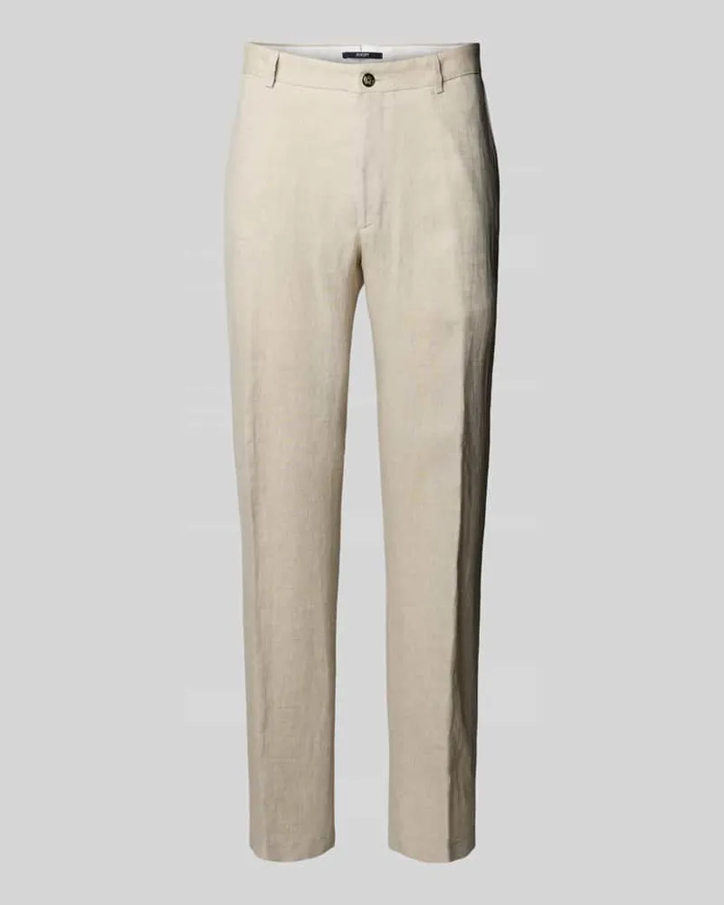 JOOP! Anzughose aus Leinen mit Eingrifftaschen Modell 'Hank Offwhite