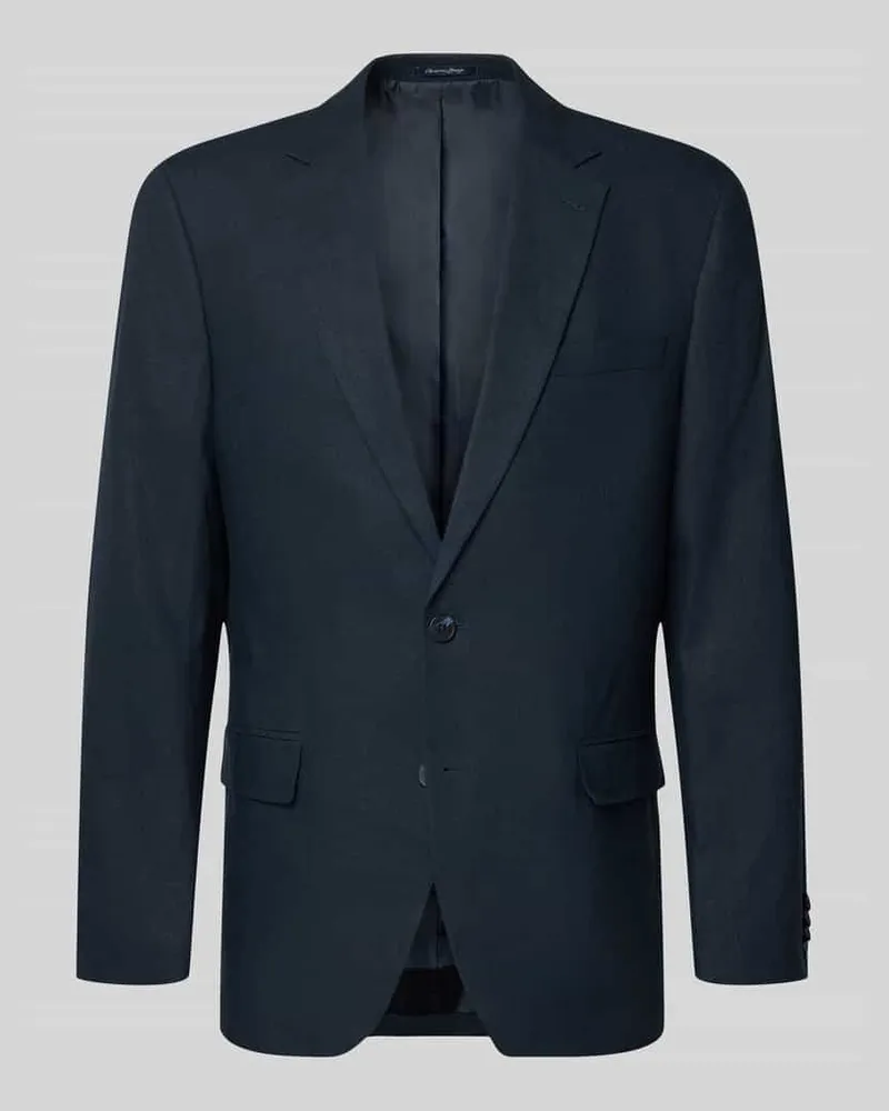 Christian Berg Sakko aus Viskose-Mix mit Pattentaschen Dunkelblau