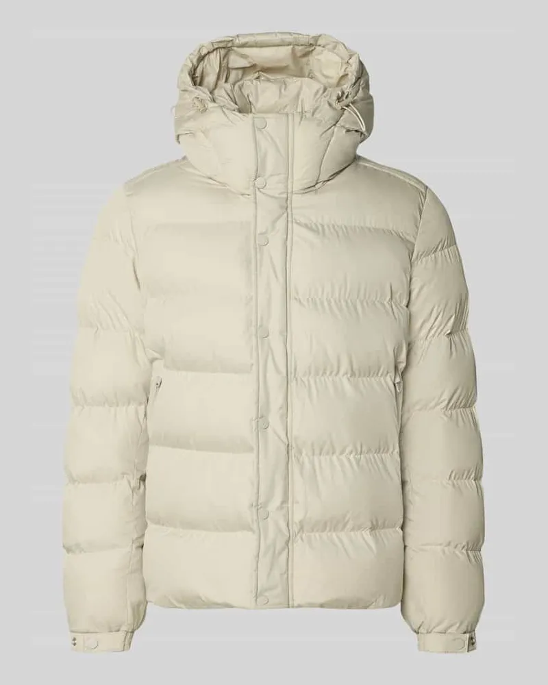 HUGO BOSS Regular Fit Steppjacke mit Kapuze Modell 'Omaris Beige