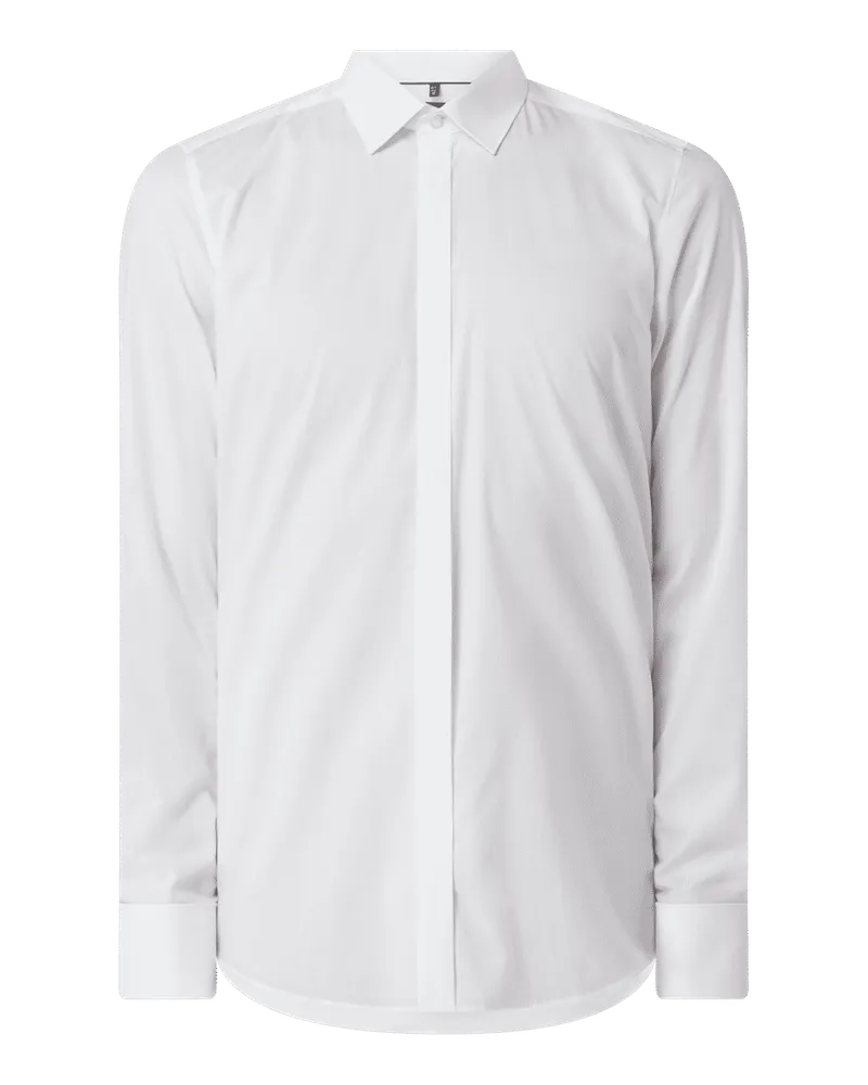 Olymp Slim Fit Smokinghemd aus Baumwolle mit Stretch-Anteil Modell 'NEW YORK 