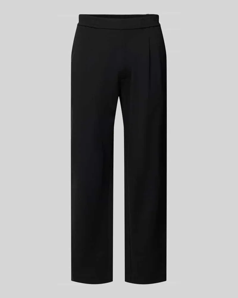 Calvin Klein Stoffhose mit elastischem Bund Black